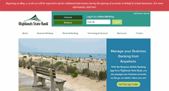 Desktop Screenshot of highlandsstatebank.com